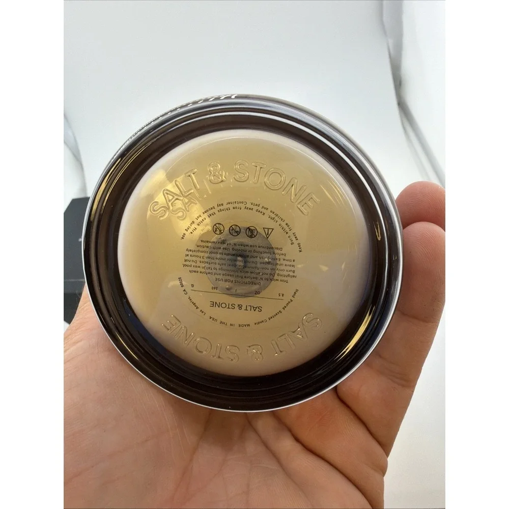 Salt‎ & Stone Santal And Vetiver Scented Candle 8.5 oz NEW In Box